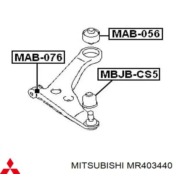 Silentblock de brazo de suspensión Mitsubishi MR403440 precio, desde 6,02 EUR
