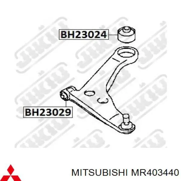 MR403440 Mitsubishi silentblock de suspensión delantero inferior