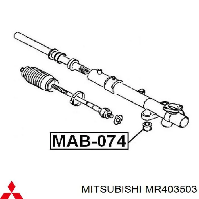MR403503 Mitsubishi silentblock de montaje del caja de direccion