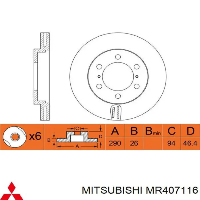 MR407116 Mitsubishi Discos