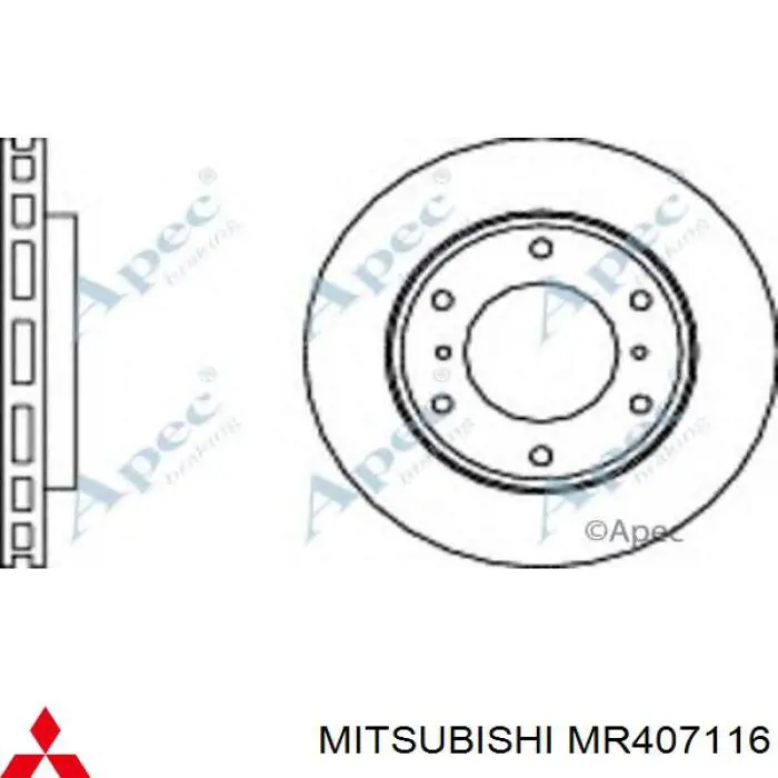Comprar MR407116 Mitsubishi Freno de disco delantero