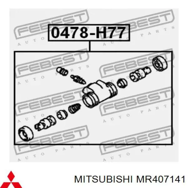 MR407141 Mitsubishi cilindro de freno de rueda trasero