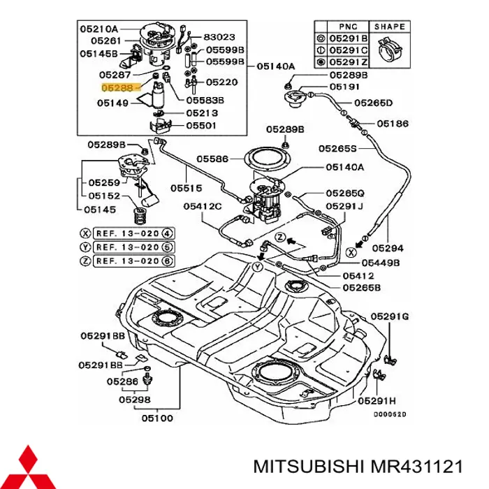 Sello De La Bomba De Combustible para Mitsubishi Lancer (CSA)