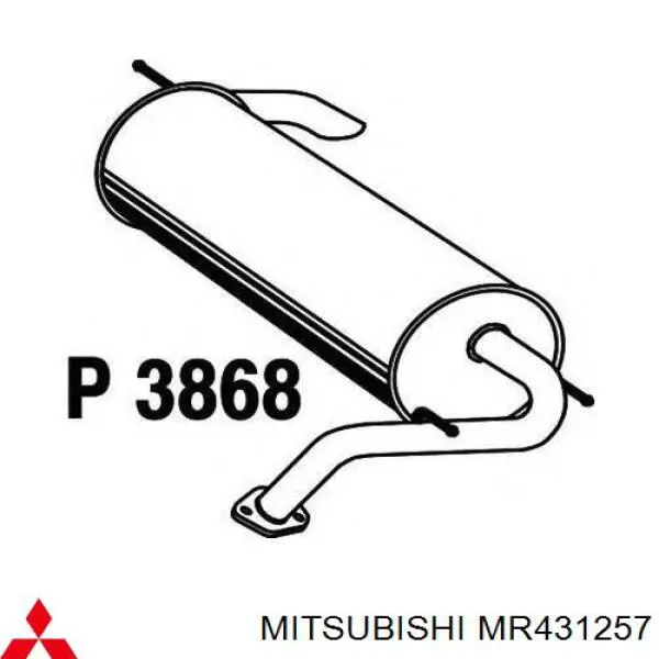 Comprar MR431257 Mitsubishi Silenciador trasero