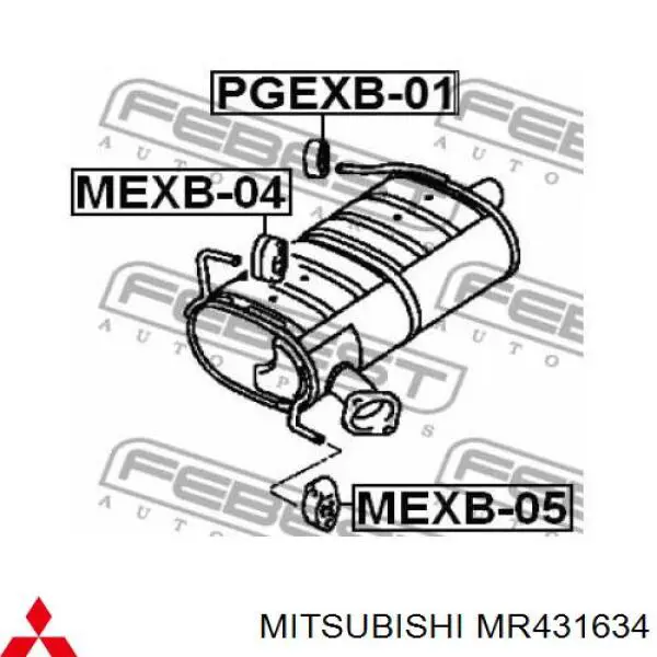 Comprar MR431634 Mitsubishi Soporte de tubo de escape