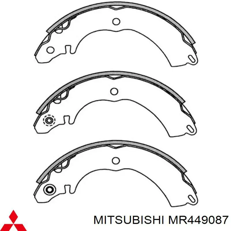 Zapatas de freno de tambor traseras Mitsubishi MR449087 precio, desde 20,94 EUR
