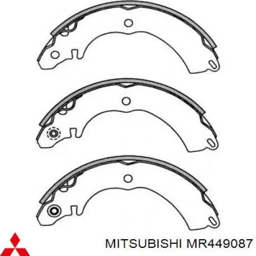 MR449087 Mitsubishi Zapatas de freno de tambor traseras