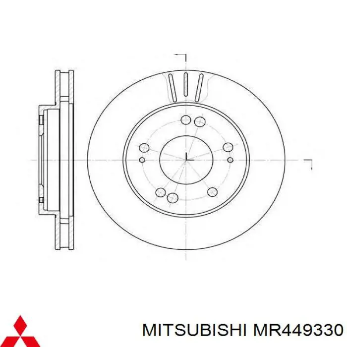 MR449330 Mitsubishi freno de disco delantero