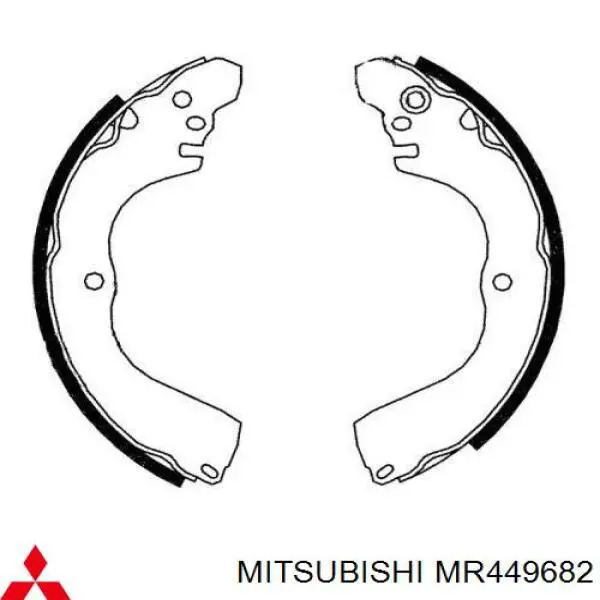 MR449682 Mitsubishi zapatas de frenos de tambor traseras