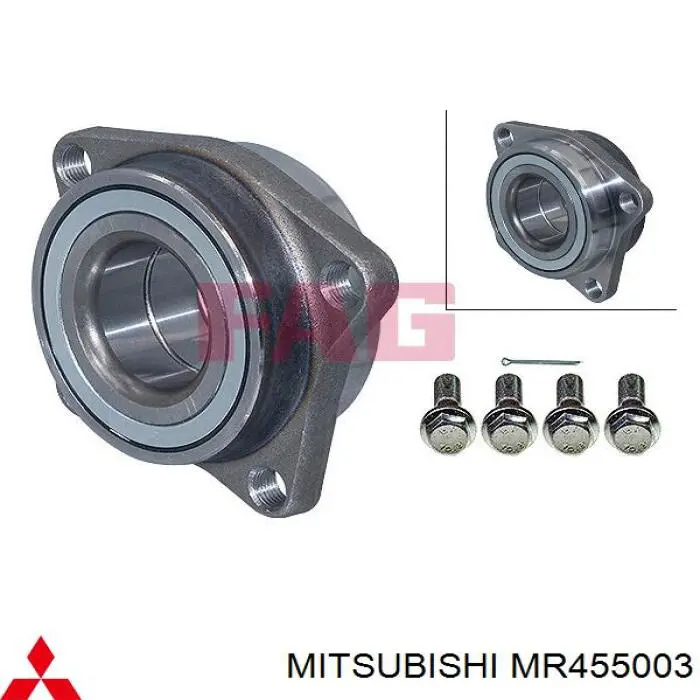 Comprar MR455003 Mitsubishi Cojinete de rueda delantero