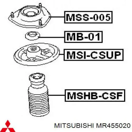 Comprar MR455020 Mitsubishi Tope de amortiguador delantero