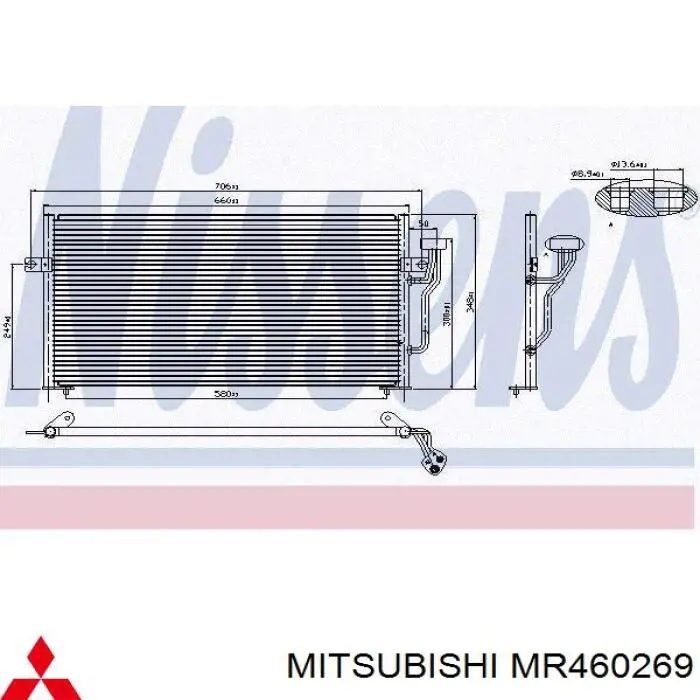MR460269 Mitsubishi condensador aire acondicionado