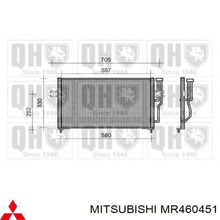 MR460451 Mitsubishi condensador aire acondicionado
