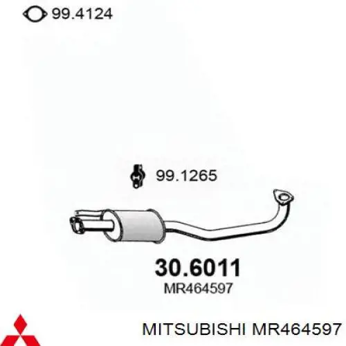 MR464597 Mitsubishi Silenciador central