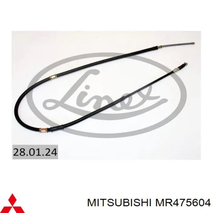 MR475604 Mitsubishi cable de freno de mano trasero derecho