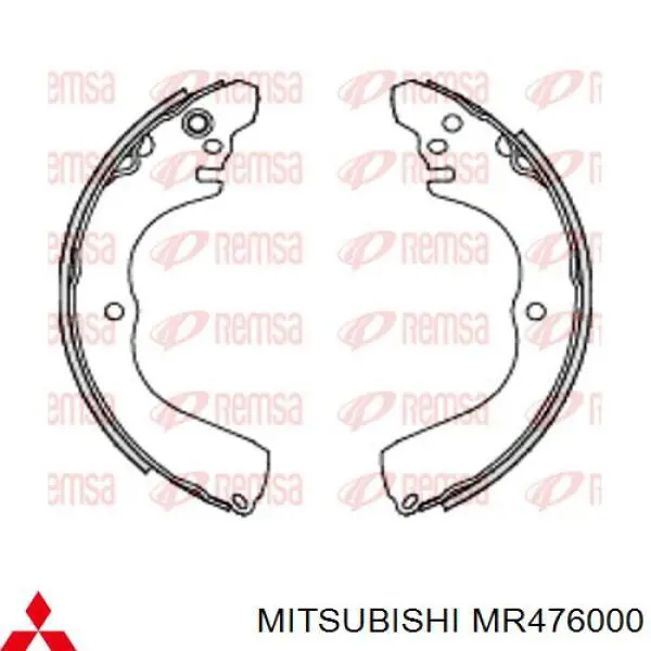 MR476000 Mitsubishi zapatas de frenos de tambor traseras