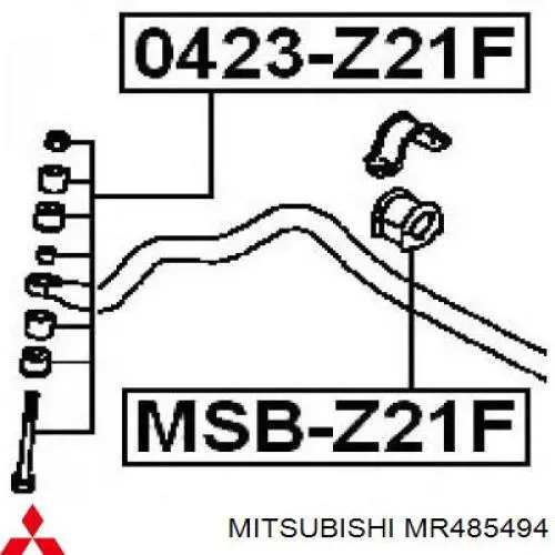 MR485494 Mitsubishi soporte de barra estabilizadora delantera