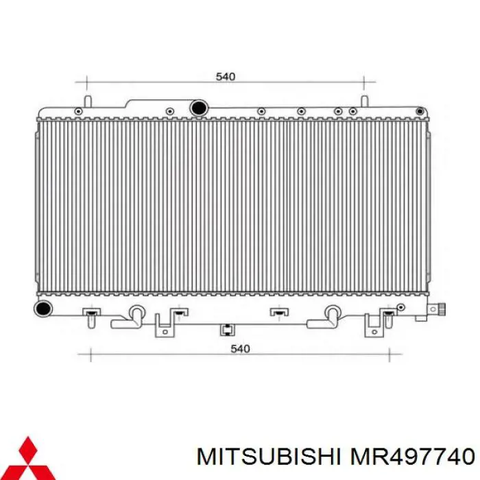 Radiador MR497740 Mitsubishi