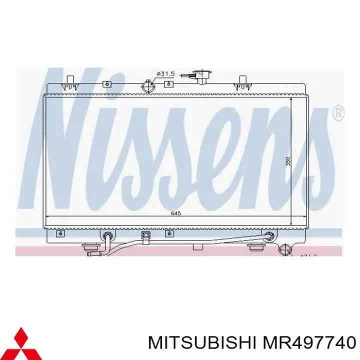 Comprar MR497740 Mitsubishi Radiador de auto