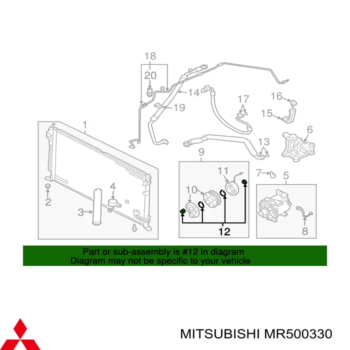 Acoplamiento magnético compresor aire acondicionado Mitsubishi MR500330 precio, desde 48,19 EUR