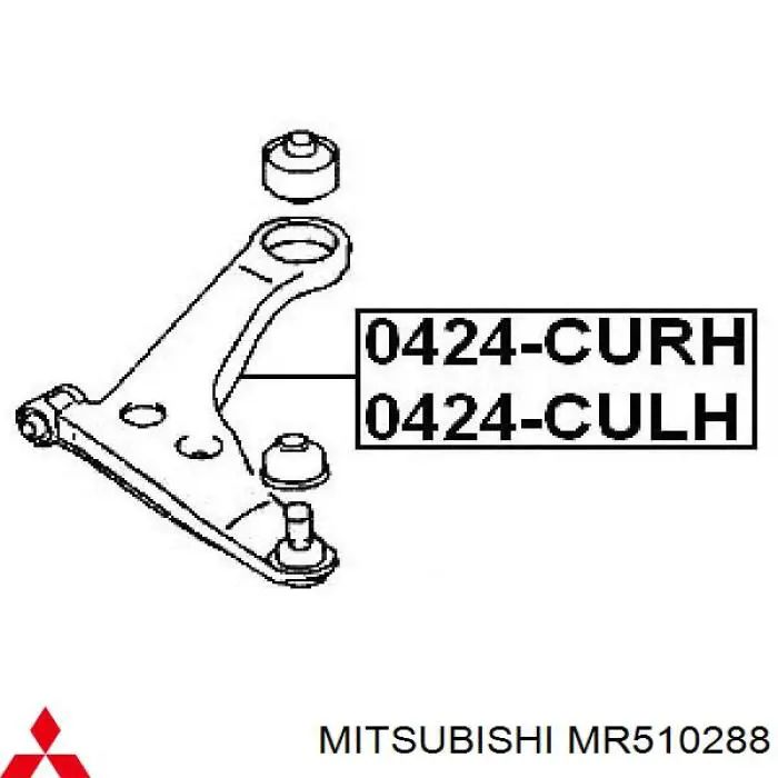 MR510288 Mitsubishi silentblock de suspensión delantero inferior