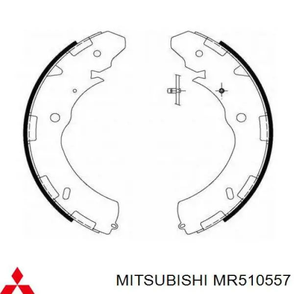 MR510557 Mitsubishi juego de zapatas de frenos, freno de estacionamiento