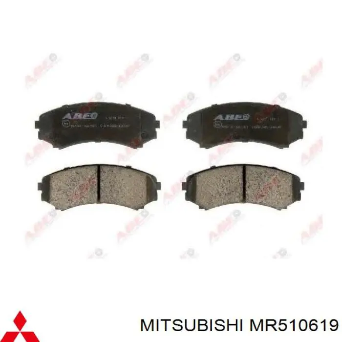 MR510619 Mitsubishi pastillas de freno delanteras