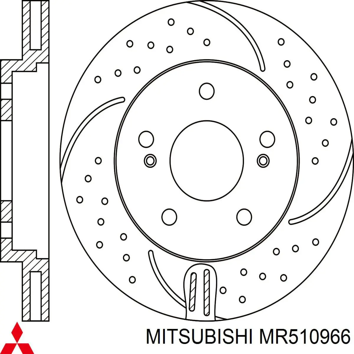 Comprar MR510966 Mitsubishi Freno de disco delantero