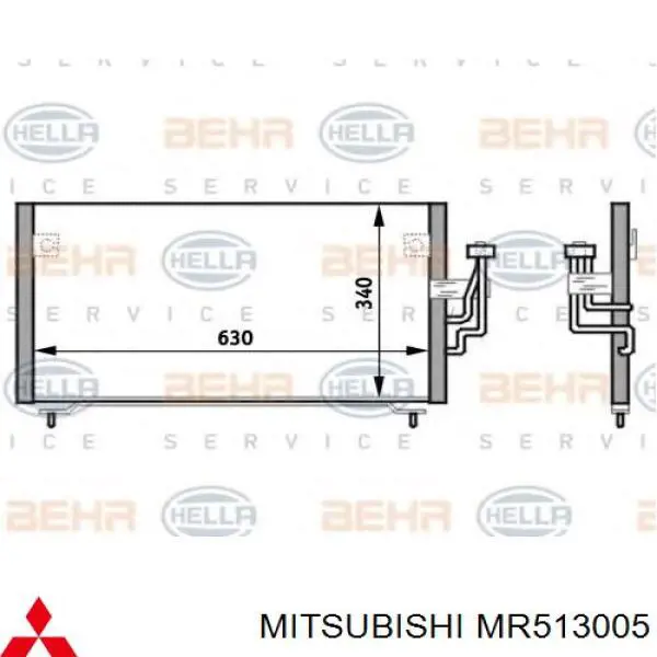 MR513005 Mitsubishi condensador aire acondicionado