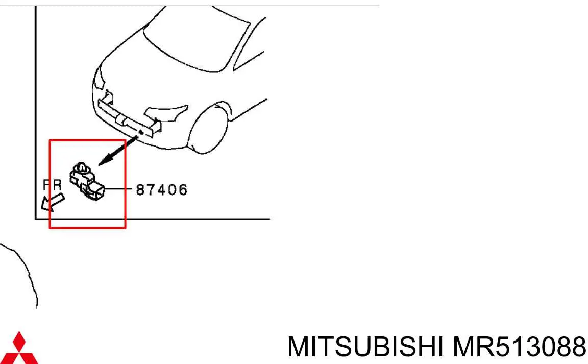 MR513088 Mitsubishi sensor de temperatura del interior