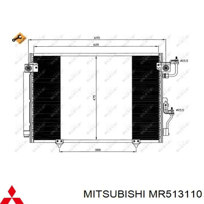 MR513110 Mitsubishi condensador aire acondicionado