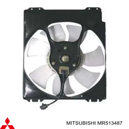 MR513487 Mitsubishi Difusor del radiador del aire acondicionado con ventilador y motor