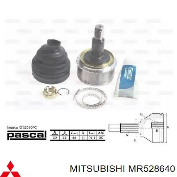 Junta homocinética exterior delantera Mitsubishi MR528640 precio, desde 50,22 EUR