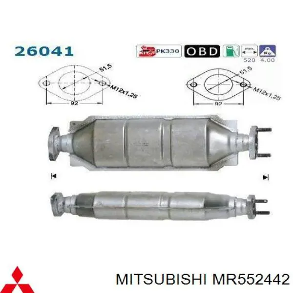 Comprar MR552442 Mitsubishi Catalizador