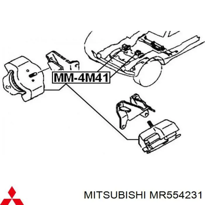 MR554231 Mitsubishi soporte de motor, izquierda / derecha