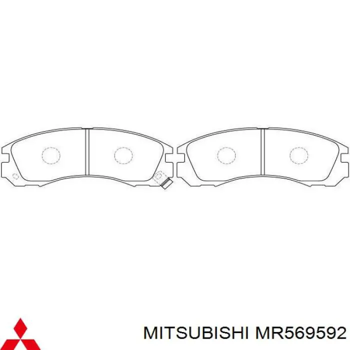 MR569592 Mitsubishi pastillas de freno delanteras