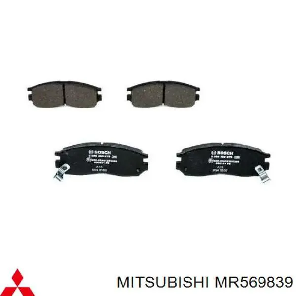 MR569839 Mitsubishi pastillas de freno delanteras