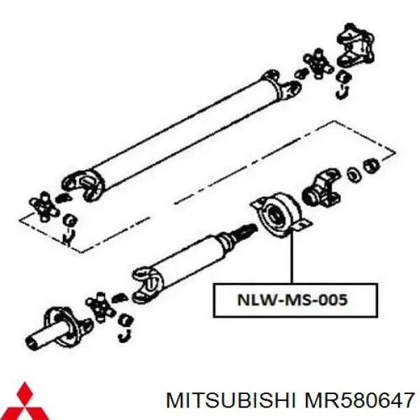 MR580647 Mitsubishi suspensión, árbol de transmisión