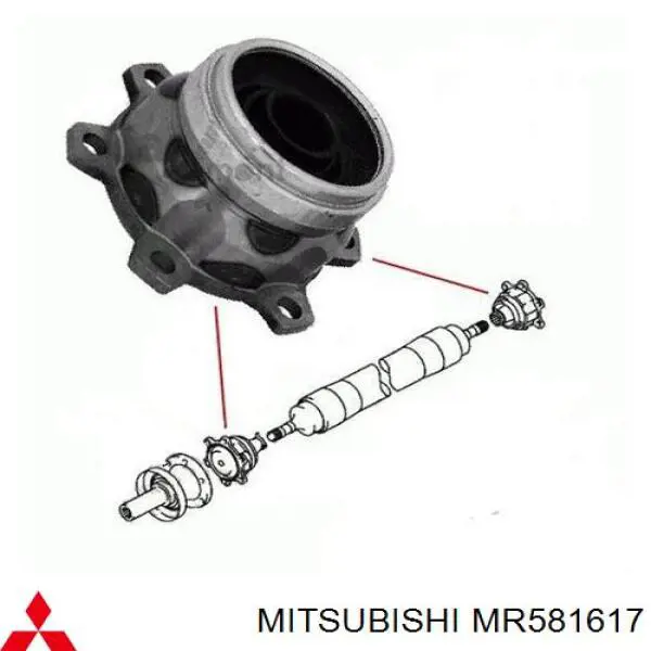 Comprar MR581617 Mitsubishi Árbol de transmisión trasero, sección trasera