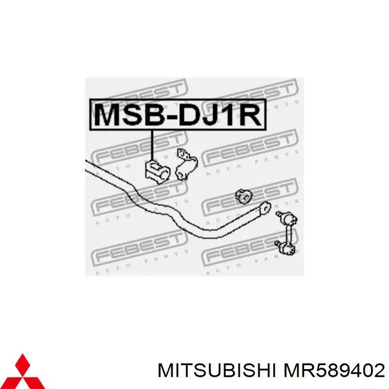 Comprar MR589402 Mitsubishi Buje de barra estabilizadora trasera