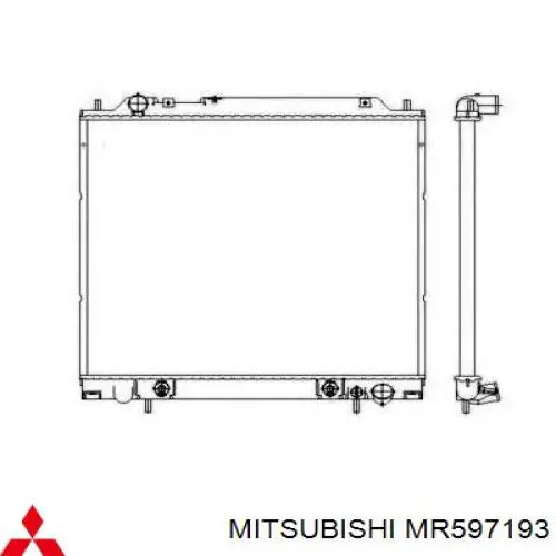 MR597193 Mitsubishi radiador refrigeración del motor