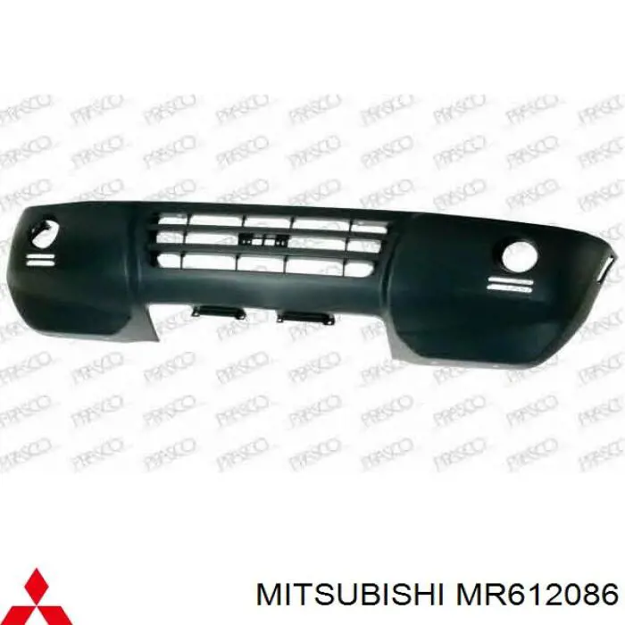 MR612086 Mitsubishi listón embellecedor/protector, parachoques delantero derecho