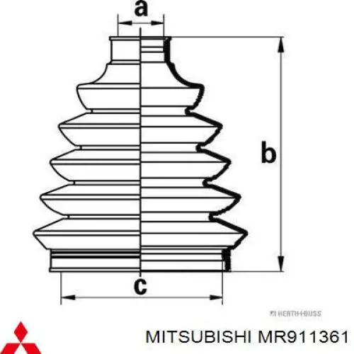 Comprar MR911361 Mitsubishi Fuelle exterior derecho de junta homocinética