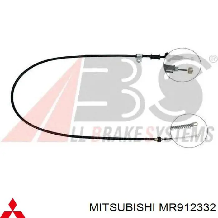 MR912332 Mitsubishi cable de freno de mano trasero derecho