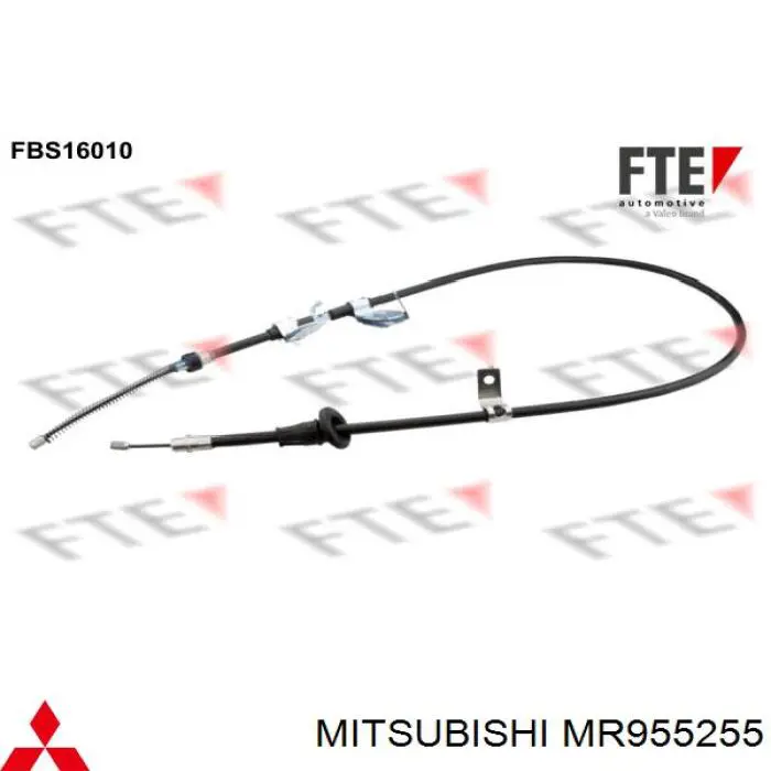 MR955255 Mitsubishi cable de freno de mano trasero izquierdo