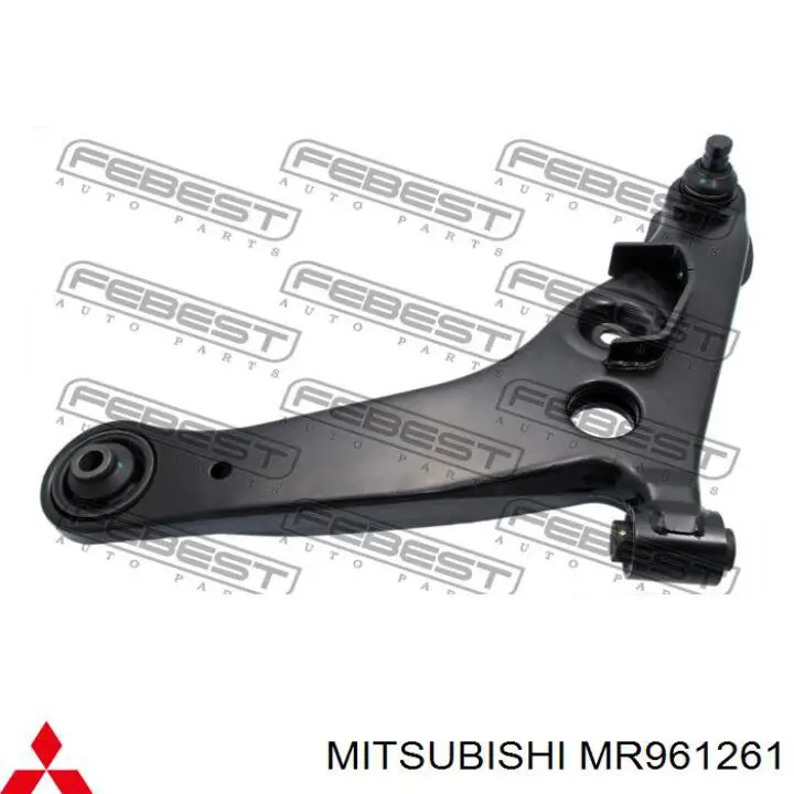 MR961261 Mitsubishi barra oscilante, suspensión de ruedas delantera, inferior izquierda