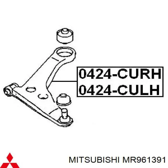 Brazo inferior izquierdo de la suspensión delantera Mitsubishi MR961391 precio, desde 50,99 EUR