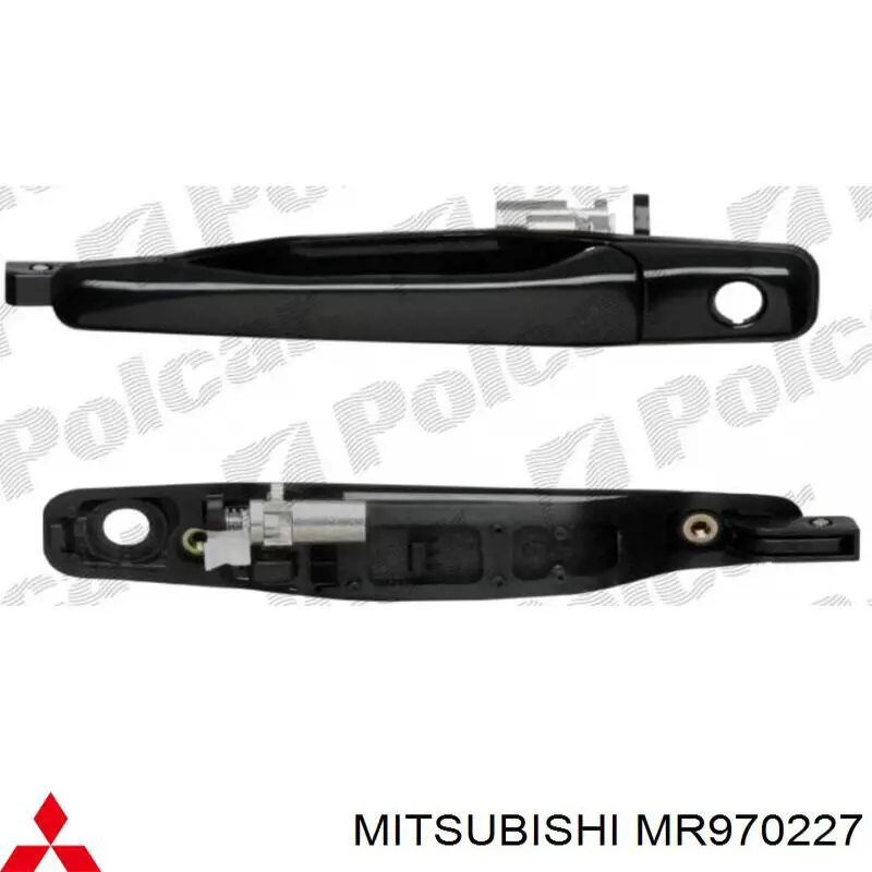 MR970227 Mitsubishi Manija exterior izquierda de puerta delantera