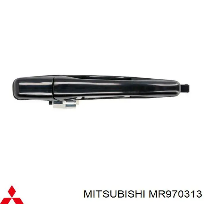 MR970313 Mitsubishi tirador de puerta exterior trasero izquierdo