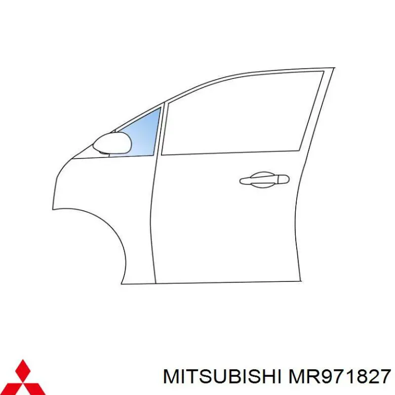 Ventana De Vidrio Puerta Delantera Izquierda para Mitsubishi Colt (Z3A)